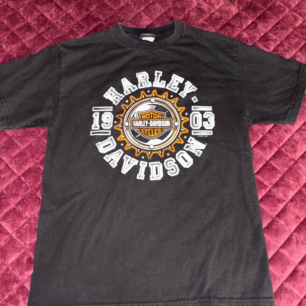 Harley-Davidson Black Tee with Logo Patch